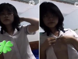 Quay clip khoe vú để dụ bạn học